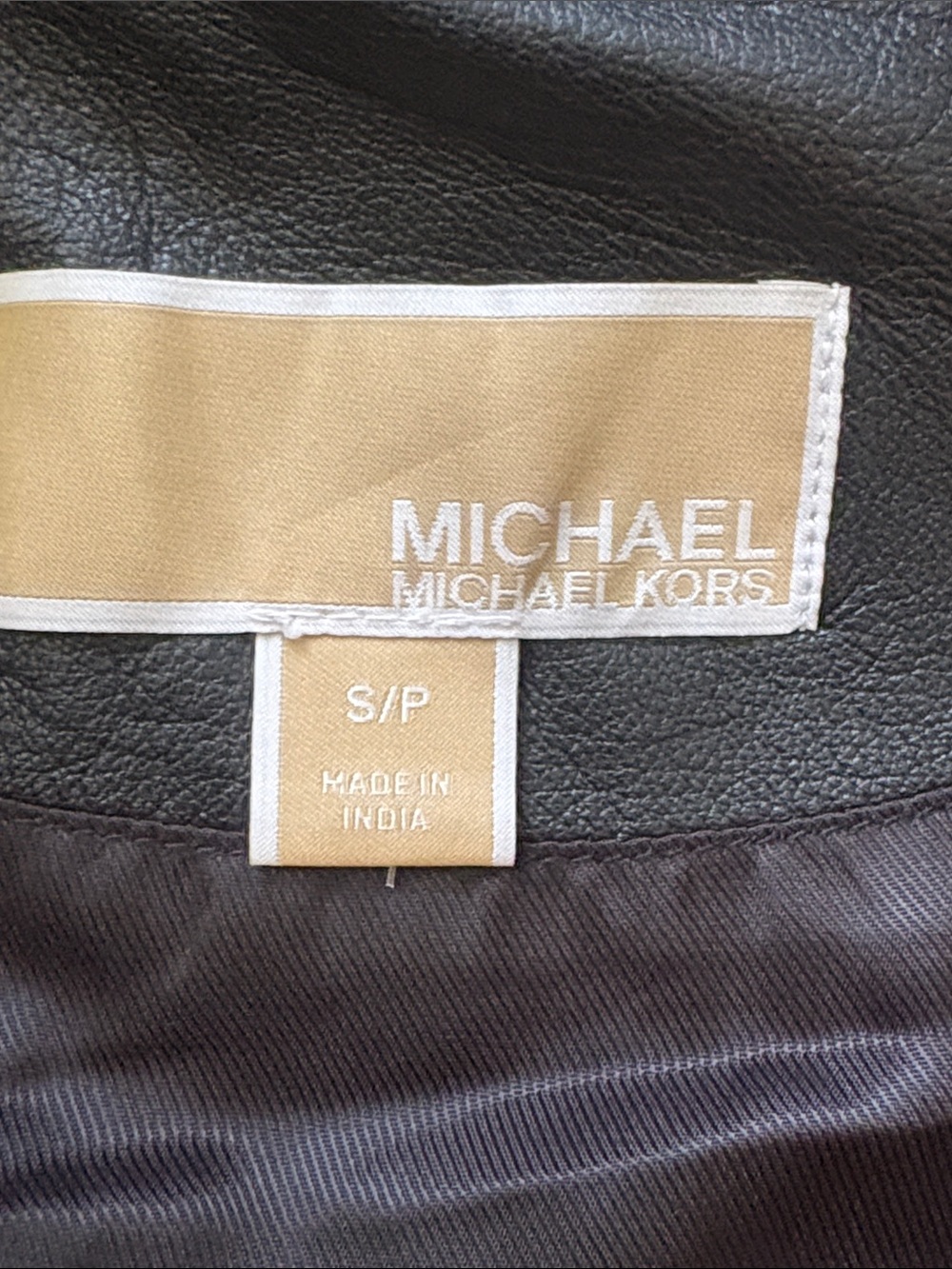 Michael Kors Real Lambskin Leather Moto Biker Jacket Size Small S Black - Picture 5 of 15